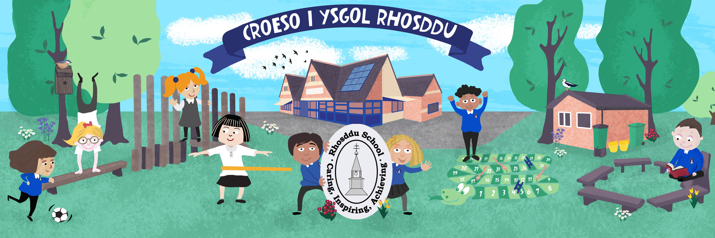 Illustration of Rhosddu School